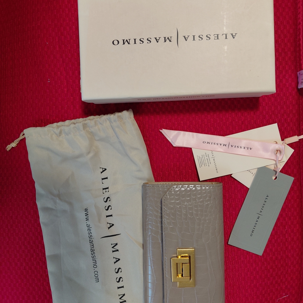 Aldo Gray Croc-Embossed Wallet